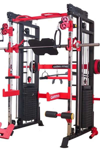 The FTS-101 Functional Trainer is the Best Smith Machine, offering durability, safety, and versatility for complete home workouts, strength training, and fitness routines in a sleek black and red design